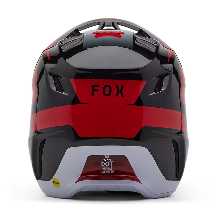 2025 Fox V3 Divider Black Red Motocross Helmet