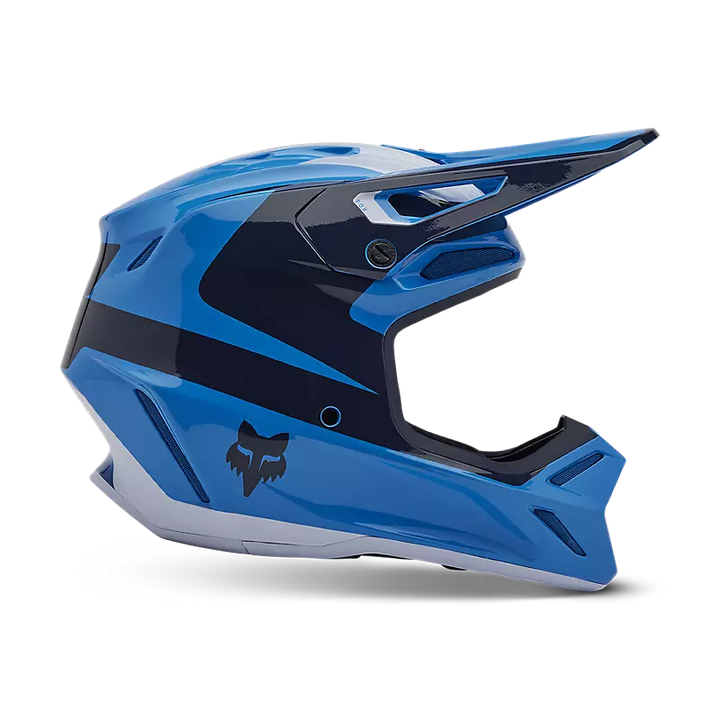 2025 Fox V3 Divider True Blue Motocross Helmet