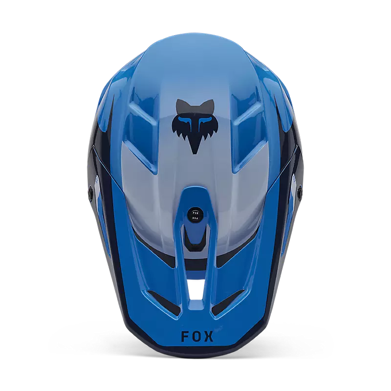 2025 Fox V3 Divider True Blue Motocross Helmet