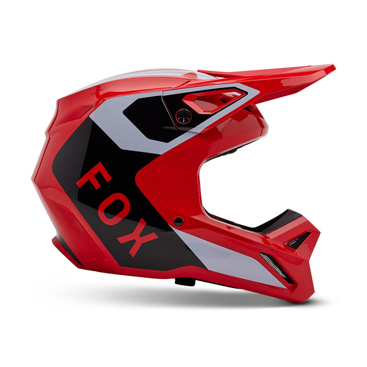 2025 Fox V1 Lean Red Motocross Helmet