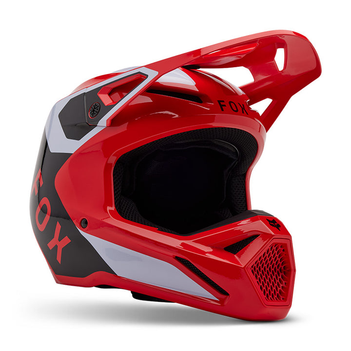 2025 Fox V1 Lean Red Motocross Helmet