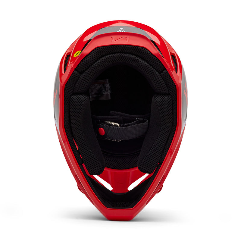 2025 Fox V1 Lean Red Motocross Helmet