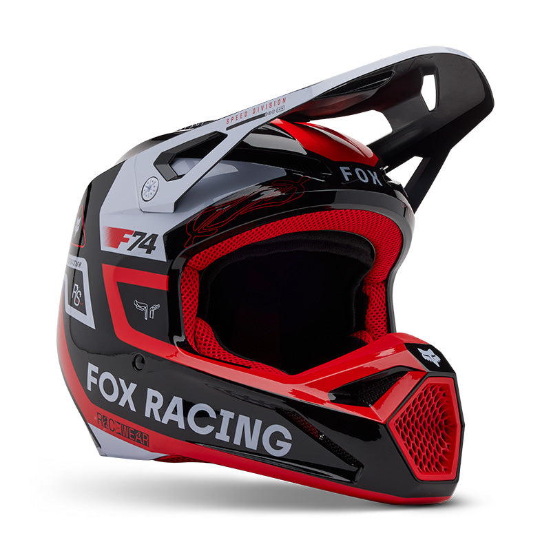 2025 Fox V1 Race Spec - Red Motocross Helmet | Fox MX Helmets – mastersofmx