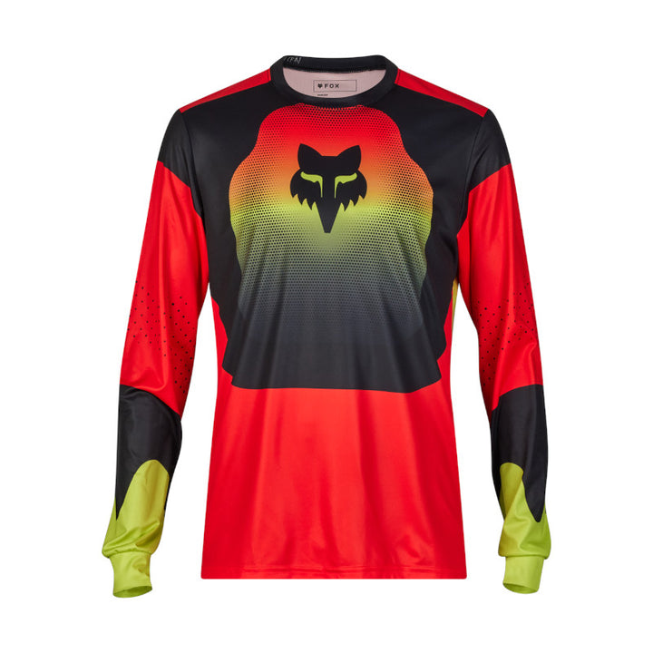 Fox Ranger Revise Long Sleeve MTB Jersey Red Yellow