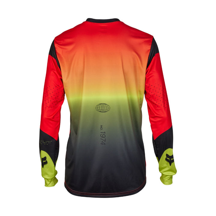 Fox Ranger Revise Long Sleeve MTB Jersey Red Yellow