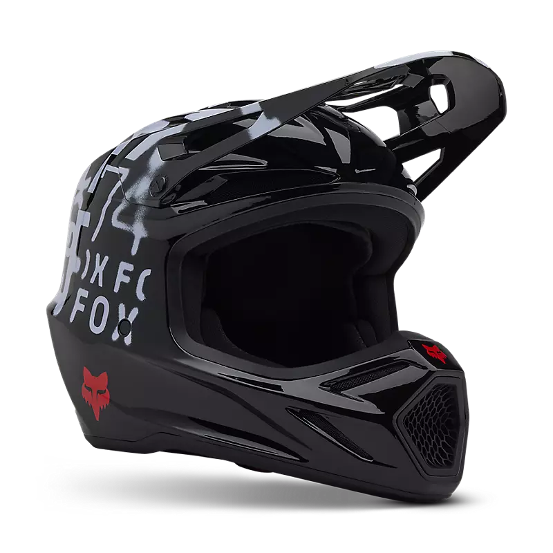 2025 Fox V3 Seventy4 Black Red Motocross Helmet