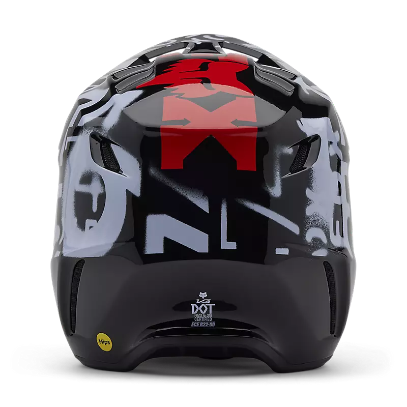 2025 Fox V3 Seventy4 Black Red Motocross Helmet