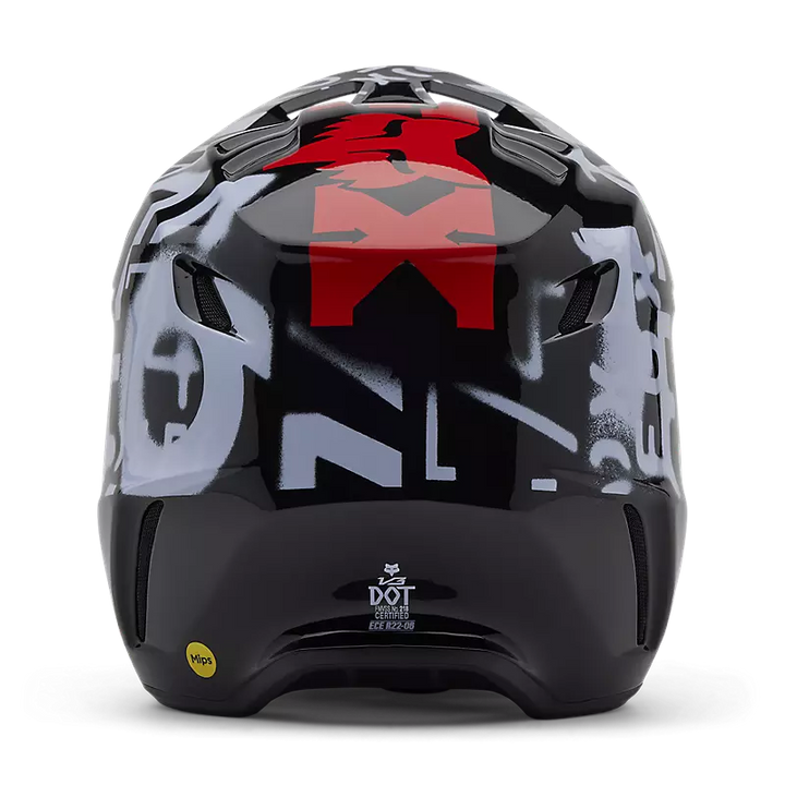 2025 Fox V3 Seventy4 Black Red Motocross Helmet