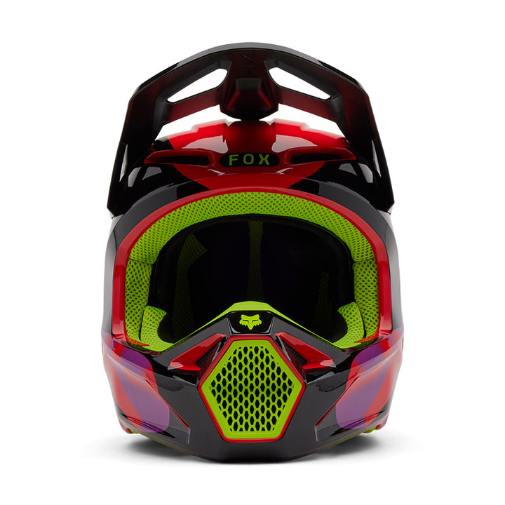 2025 Fox V1 Emotion Red Motocross Helmet