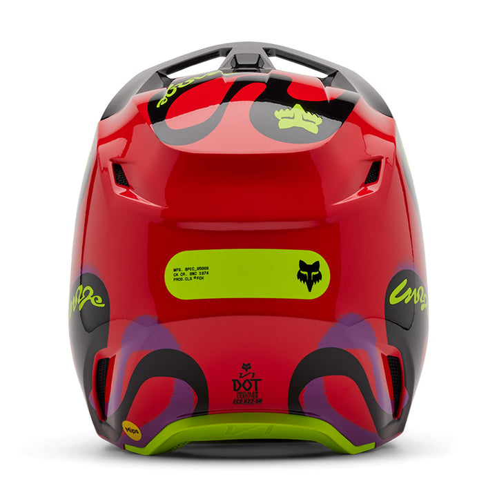 2025 Fox V1 Emotion Red Motocross Helmet