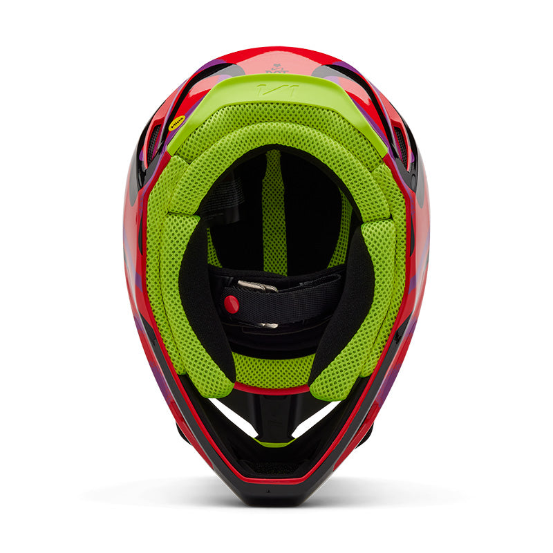 2025 Fox V1 Emotion Red Motocross Helmet