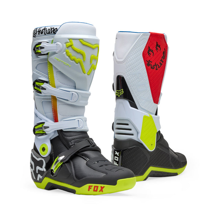 Fox Spring Hello Future Motion MX Boots Red Black White