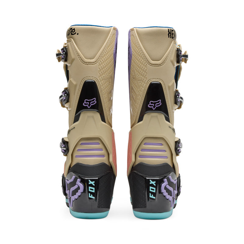 Fox Spring Hello Future Motion MX Boots Ash Blue Purple