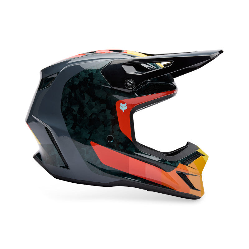 2025 Spring Fox V3 RS Grid Black Orange Motocross Helmet