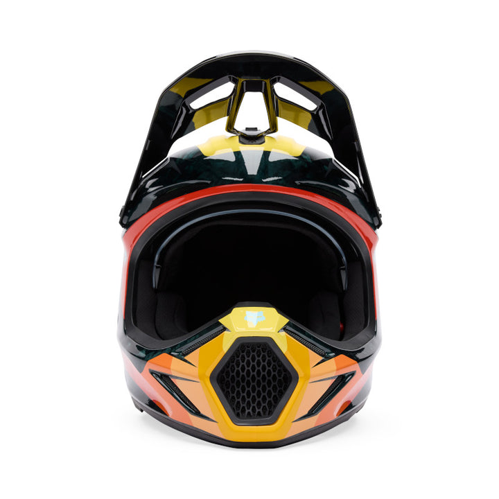 2025 Spring Fox V3 RS Grid Black Orange Motocross Helmet