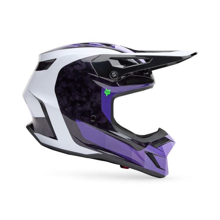 2025 Spring Fox V3 RS Grid Black Purple Motocross Helmet