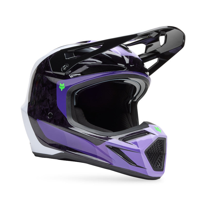 2025 Spring Fox V3 RS Grid Black Purple Motocross Helmet