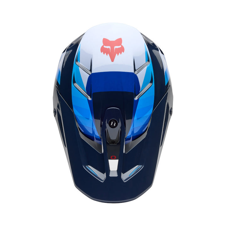 2025 Spring Fox V3 Fade White Blue Motocross Helmet