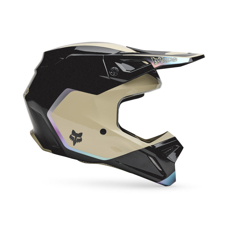 2025 Spring Fox V1 Hello Future Black Motocross Helmet