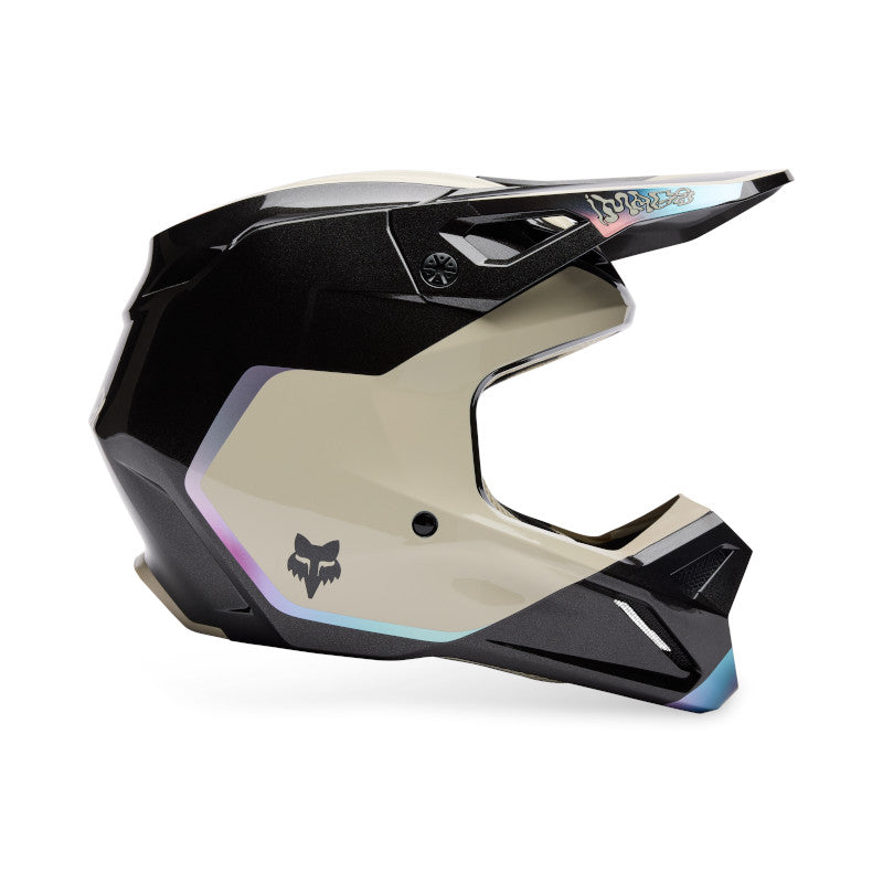 2025 Spring Fox V1 Hello Future Black Motocross Helmet