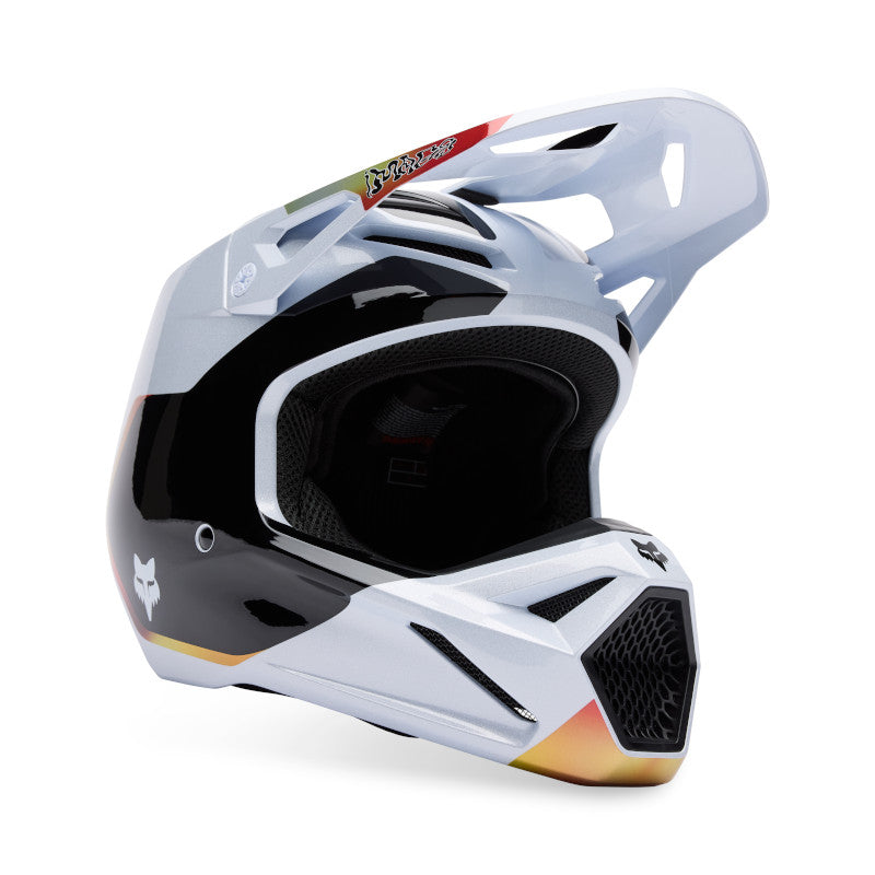 2025 Spring Fox V1 Hello Future White Motocross Helmet