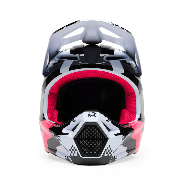 2025 Spring Fox V1 Digi Image Black Pink Motocross Helmet