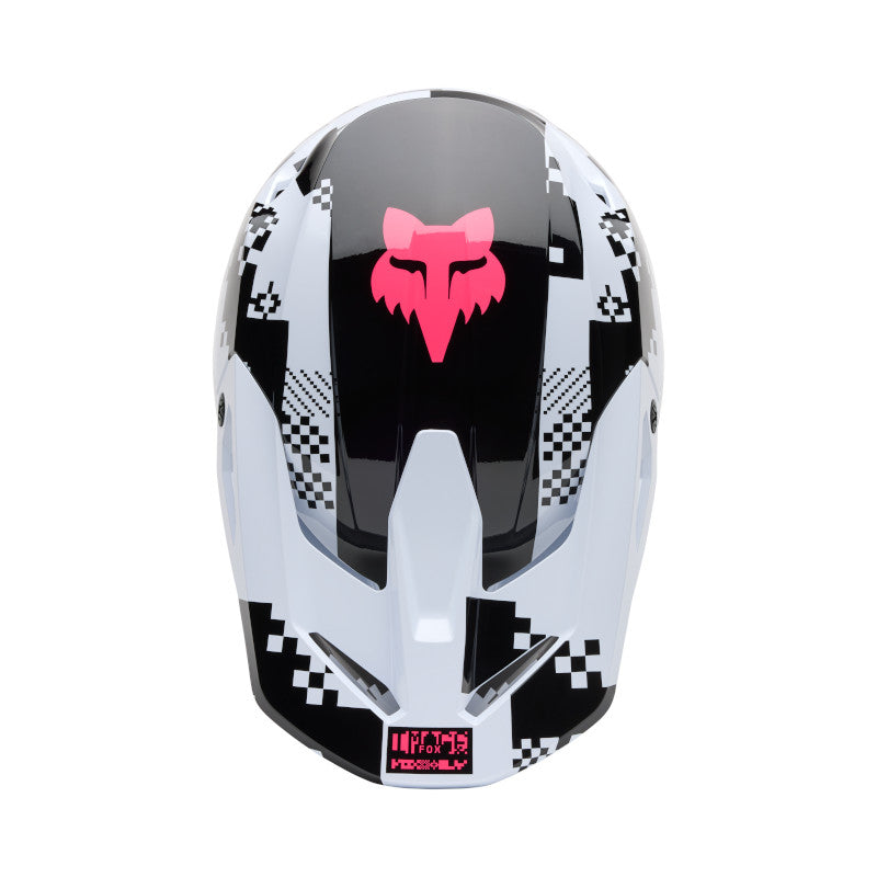 2025 Spring Fox V1 Digi Image Black Pink Motocross Helmet