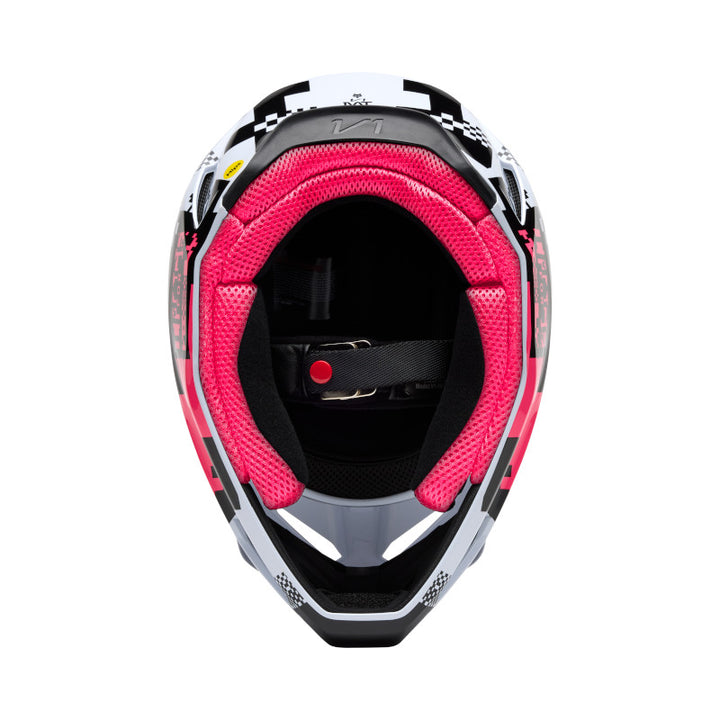 2025 Spring Fox V1 Digi Image Black Pink Motocross Helmet