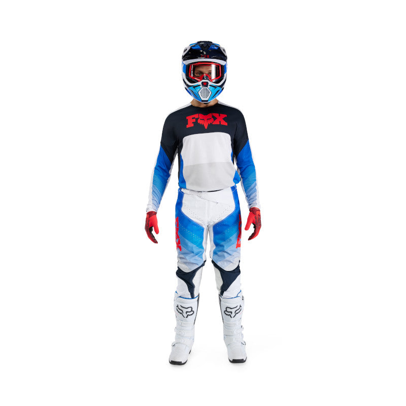 2025 Spring Fox 360 Fade White Blue MX Kit Combo