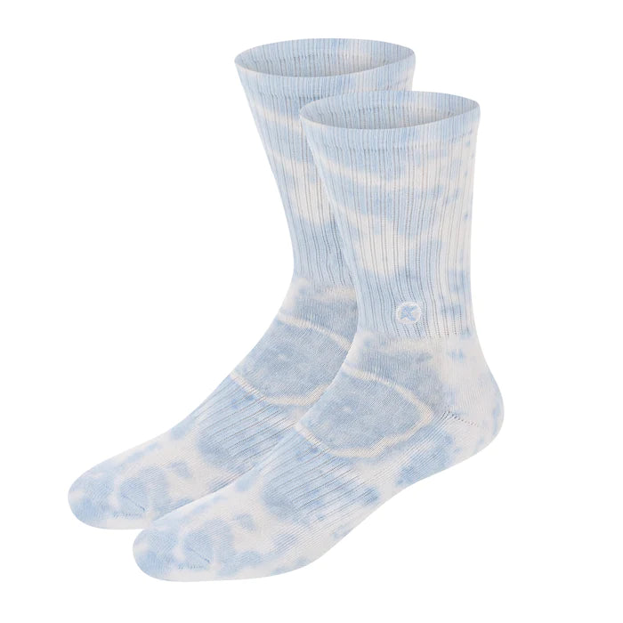 Kecks Crew Socks - Blue Tie Dye