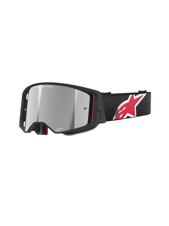 Alpinestars Vision Supertech Corp Goggle Black Red Mirror Silver Lens