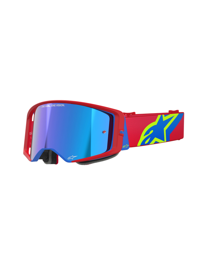 Alpinestars Vision Supertech Corp Goggle Red Blue Mirror Blue Lens