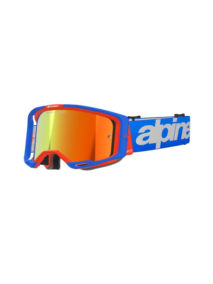 Alpinestars Vision 8 Wordmark Goggle Blue Orange Mirror Red Lens