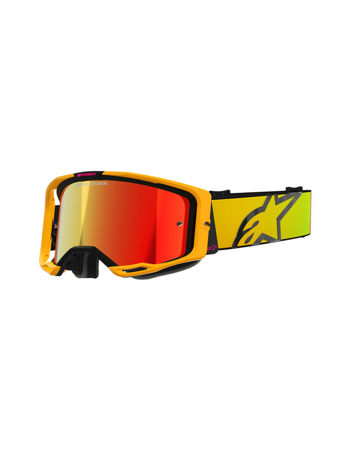 Alpinestars Vision 8 Corp Goggle Yellow Pink Mirror Red Lens