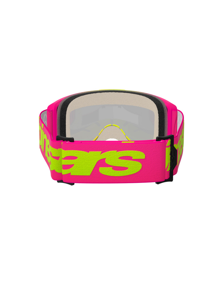 Alpinestars Vision 5 Wordmark Goggle Pink Yellow Mirror Red Lens