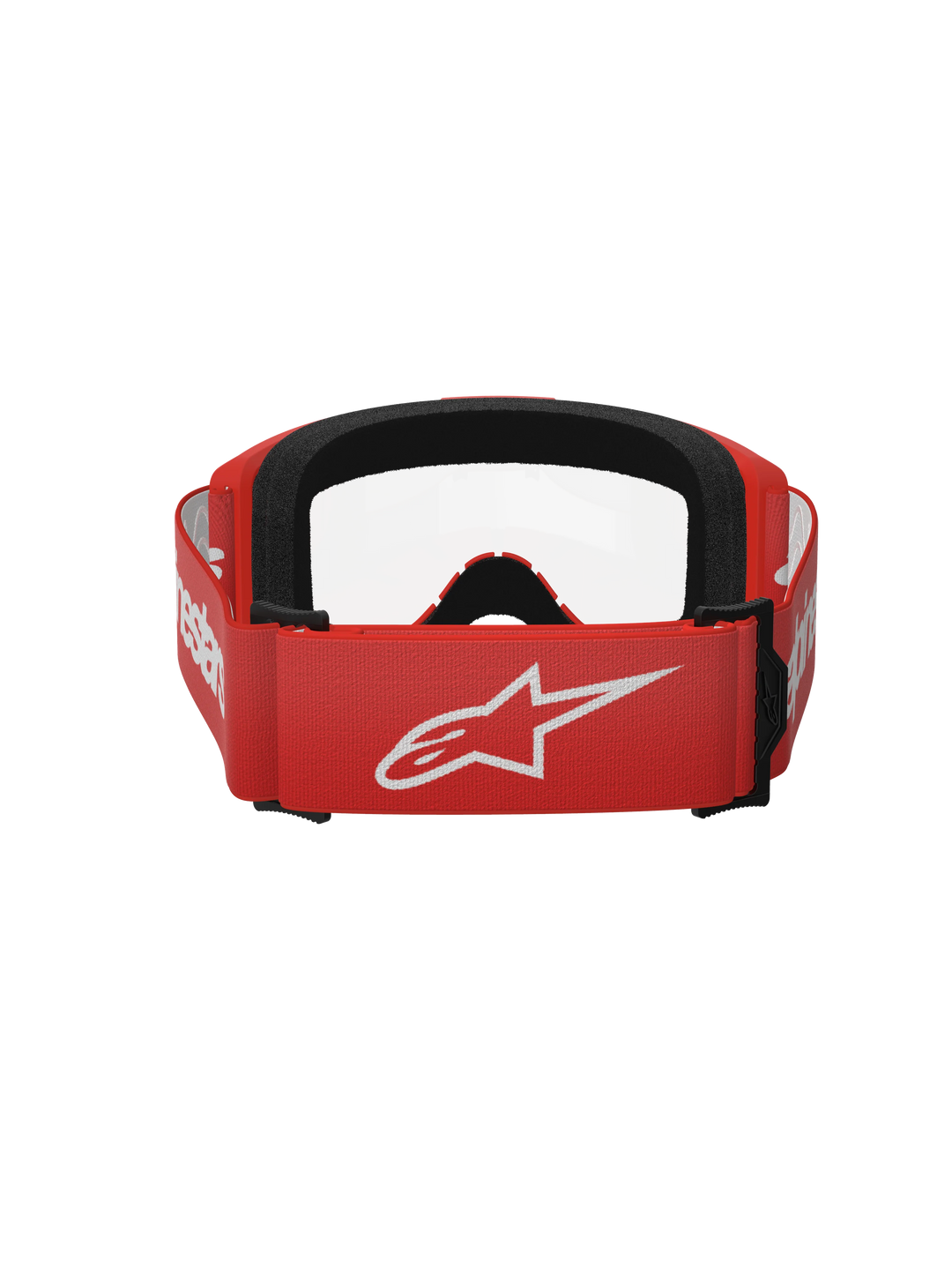 Alpinestars Vision 3 Wordmark Goggle Red Clear Lens