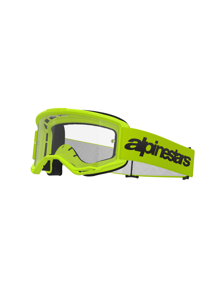 Alpinestars Vision 3 Wordmark Goggle Yellow Clear Lens