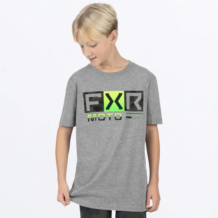 FXR Youth Moto Premium Tee Grey