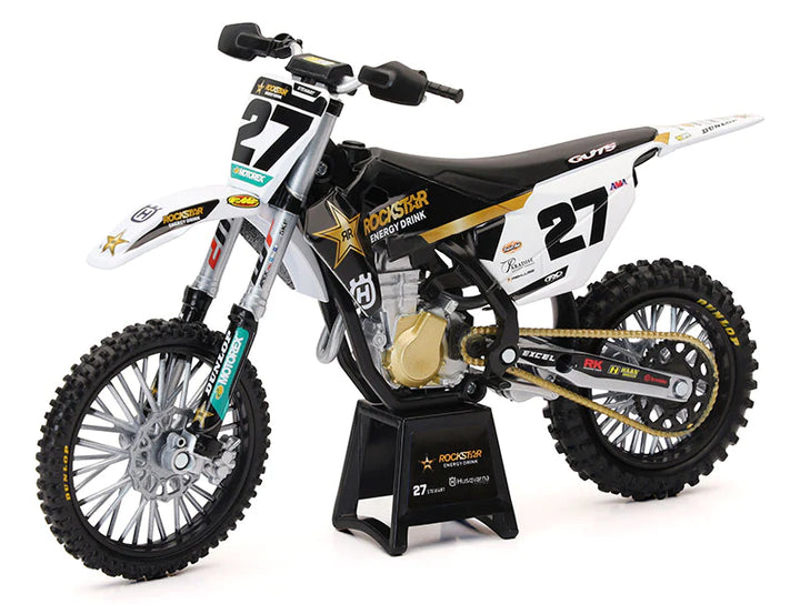 MALCOLM STEWART HUSQVARNA ROCKSTAR FACTORY 1:12 SCALE DIECAST MX MODEL BIKE