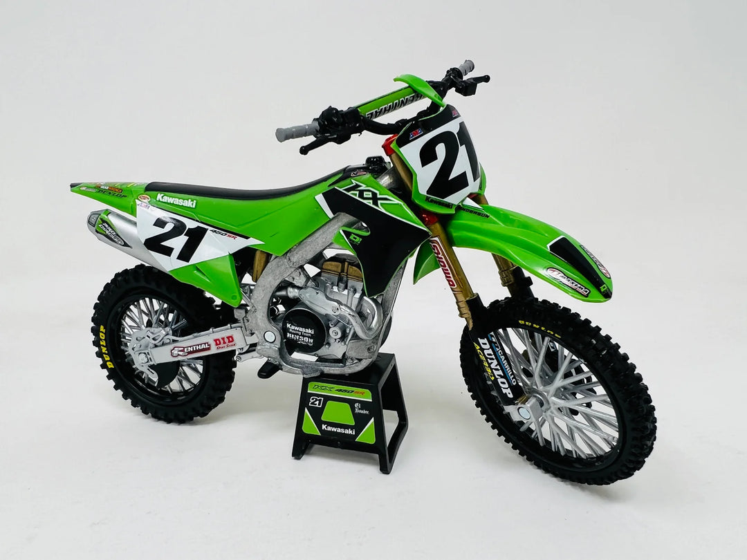 JASON ANDERSON KAWASAKI FACTORY TEAM 1:12 SCALE DIECAST MX MODEL TOY BIKE