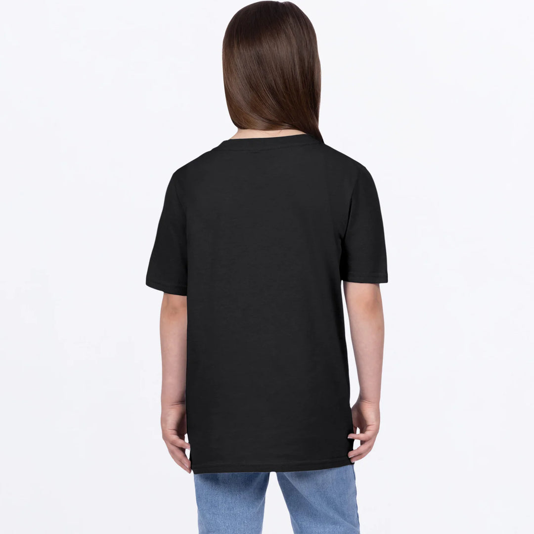 FXR Youth Emblem Premium Tee Black Splatter