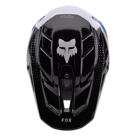 Limited Edition Scans FOX V3 RS Black White MX Helmet