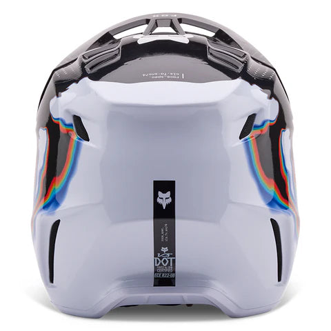 Limited Edition Scans FOX V3 RS Black White MX Helmet