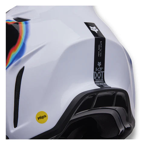 Limited Edition Scans FOX V3 RS Black White MX Helmet