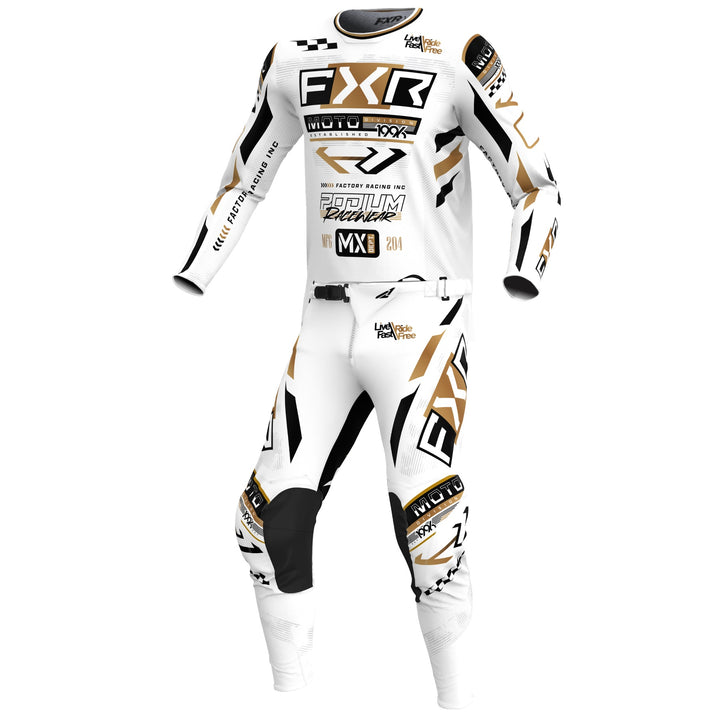 2025.5 FXR Youth Podium Gladiator White Black Gold Kit Combo