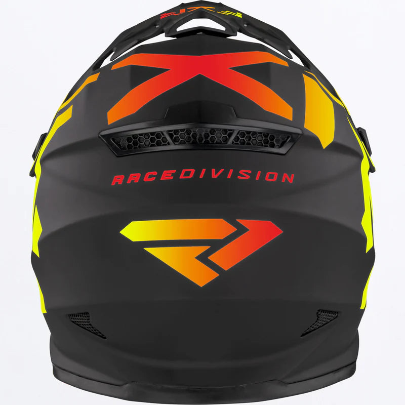 2023 YOUTH FXR Legion Helmet Black Yellow Orange