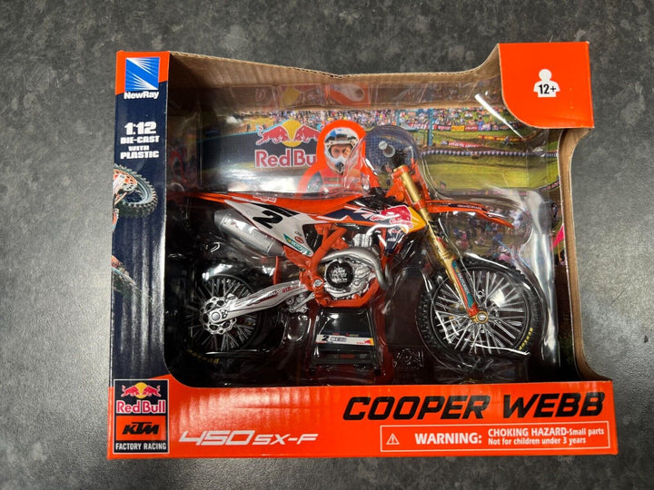 COOPER WEBB KTM 450 SXF 1:12 SCALE DIECAST MX MODEL BIKE