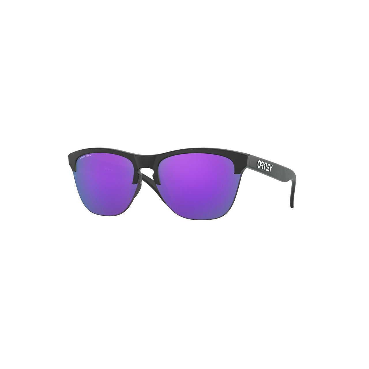 Oakley Frogskins Lite Sunglasses Matte Black Frame Prizm Violet Lens