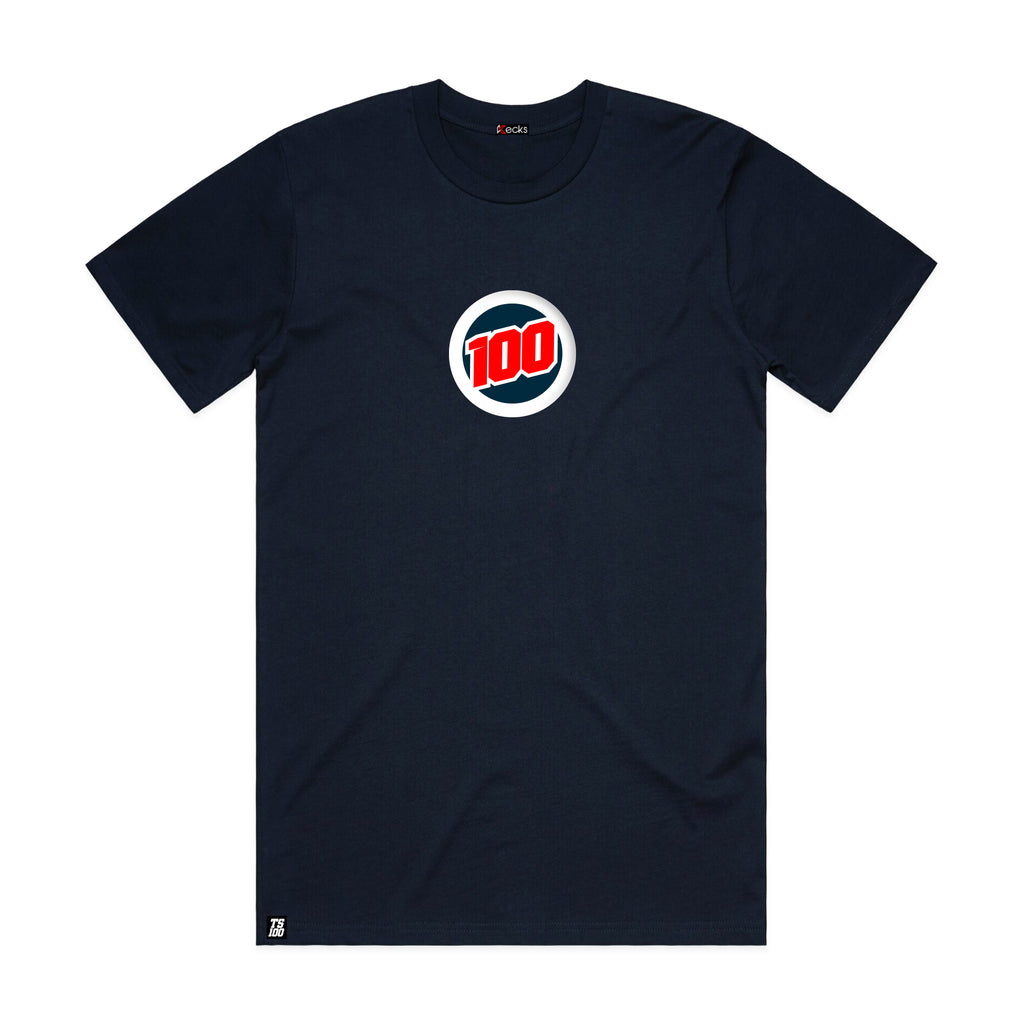 Tommy Searle Merch - TS100 100 YT Navy Blue Tee