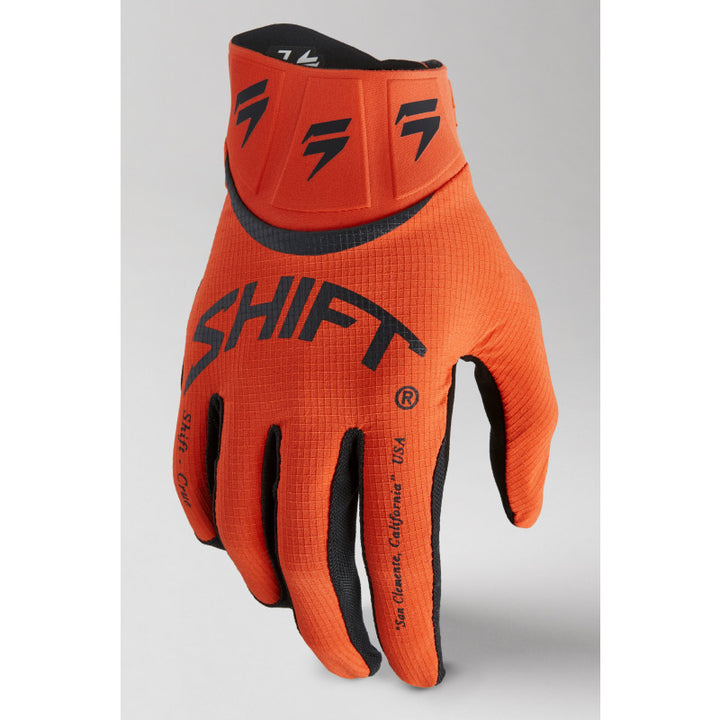 2021 Shift MX Youth White Label Bliss Orange Black MX Glove